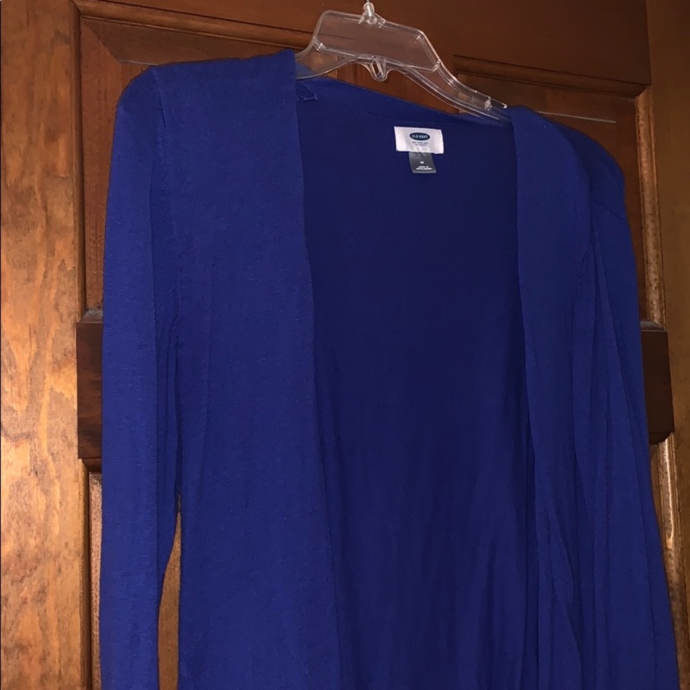 Old navy blue open cardigan medium